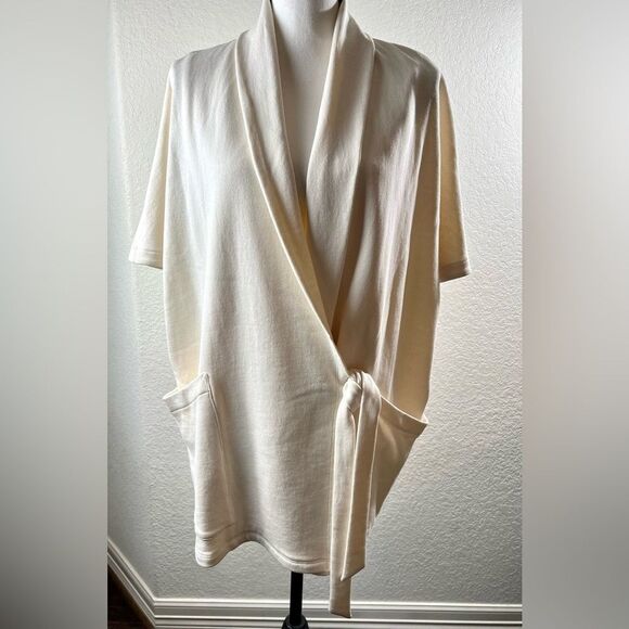 Eileen Fisher Draped Wrap Organic Blend  Jacket - Picture 5 of 9